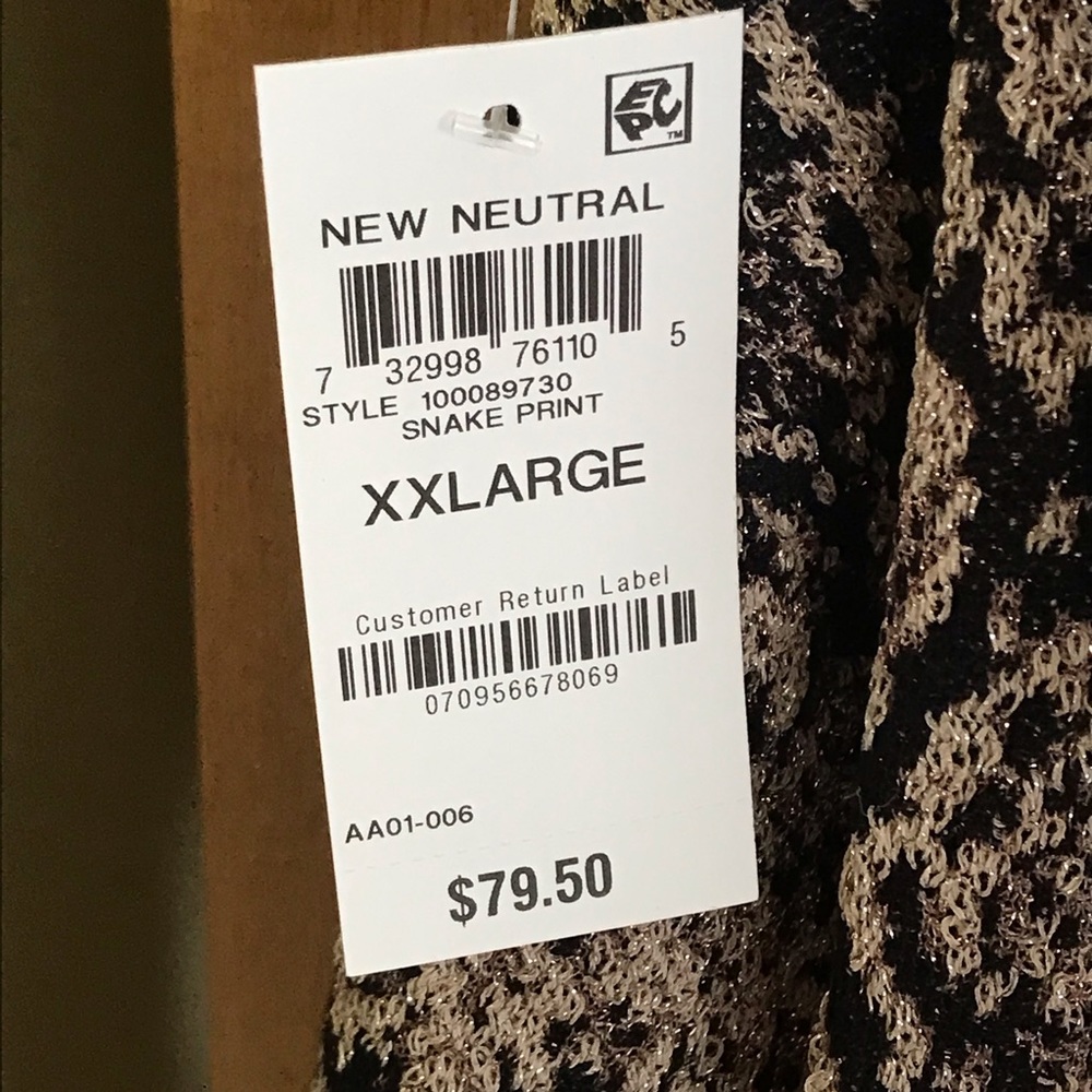 INC Sweater Snakeskin Size XXL - Picture 6 of 16